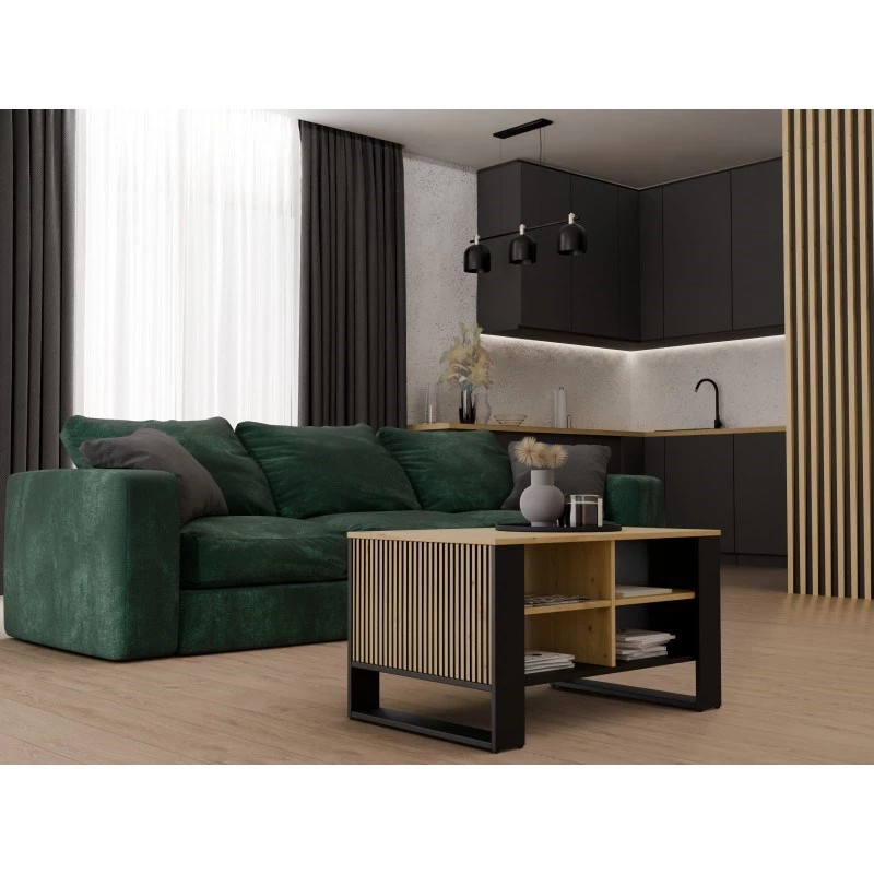 Top e shop STOLIK KAWOWY ŁAWA MODERN 4P plonas Dąb Artisan / Juoda frezy