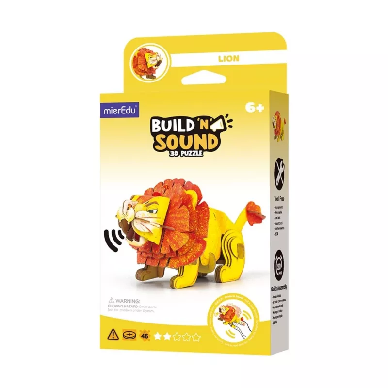 MierEdu Build and Listen 3D dėlionė – Liūtas