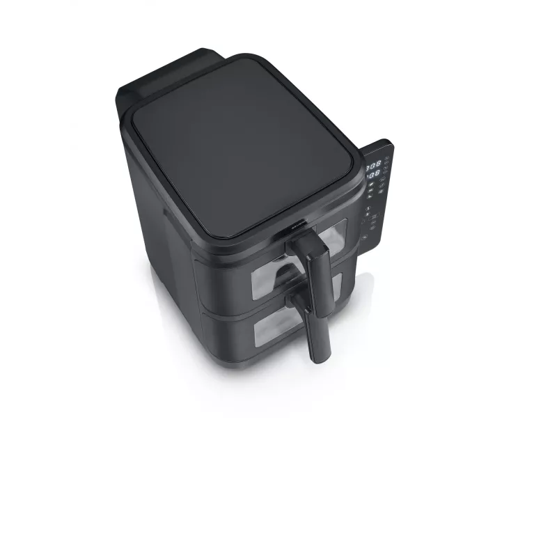 Fritiūrė SEVERIN FR 2468 S-Fry Duo Stack 2-in-1 kepimo talpa, dviejų krepšelių dizainas