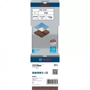 “Bosch” 2 608 606 070 šlifavimo priedas 3 vnt. Šlifavimo juosta