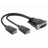 Vaizdo kabelio adapteris DeLOCK 65354 DMS į 2 x DisplayPort juodas