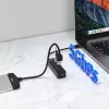 UNITEK uHUB Q4 USB 3.2 Gen 1 (3.1 Gen 1) Type-A 5000 Mbit/s juoda