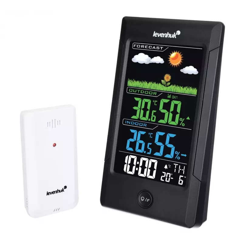 Levenhuk Weezer Teo TH40 elektroninis aplinkos termometras Vidaus/lauko Juodas