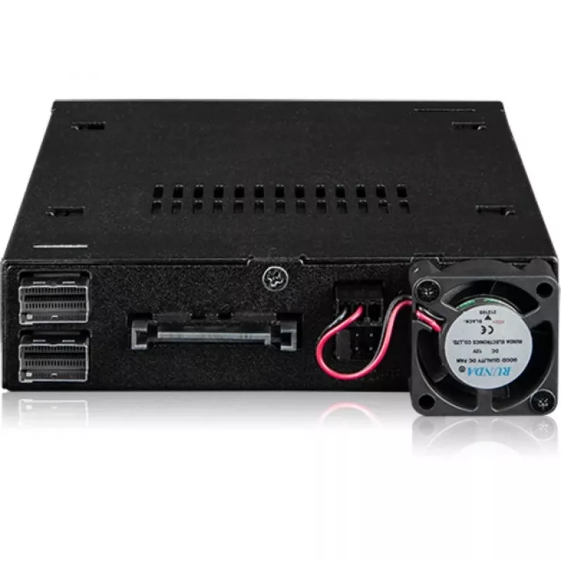 Važiuoklės adapterio rėmelis icy dock MB092VK-B 2 x 6,3 cm U.2 / U.3 NVMe SSD į 3,5 colio lizdą (juodas)