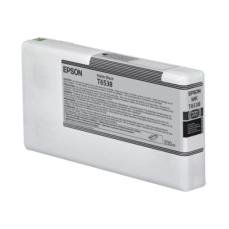 Rašalo kasetė Epson C13T65380N matinė juoda 200 ml Originali vienoje pakuotėje