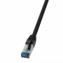 Tinklo kabelis LogiLink CQ6025S RJ-45 Cat6a 0,5 m juodas