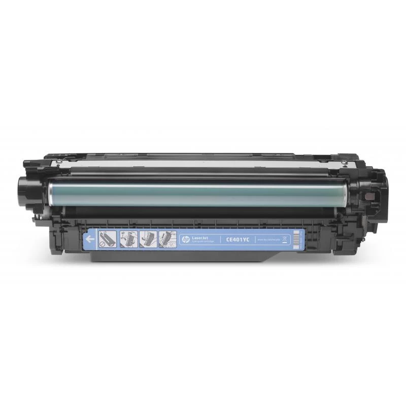 HP 507A - CE401YC - CQ - atidaryta dėžutė - Projektinė pakuotė - Toneris žydras