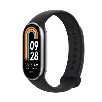 Xiaomi Smart Band 8 juoda, kūno rengybos stebėjimo įtaisas, Bluetooth 5.1, 190mAh, 1,62, 5 ATM, akselerometras, PPG jutiklis, giroskopas