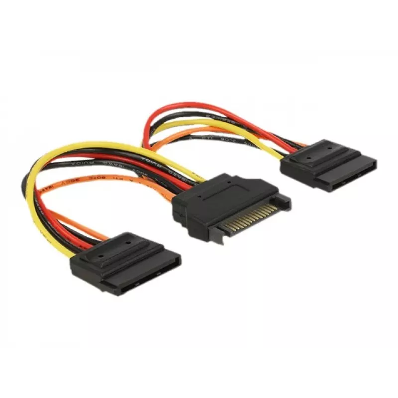 vidinis maitinimo laidas DeLOCK 60143 0,15 m SATA 15 kontaktų