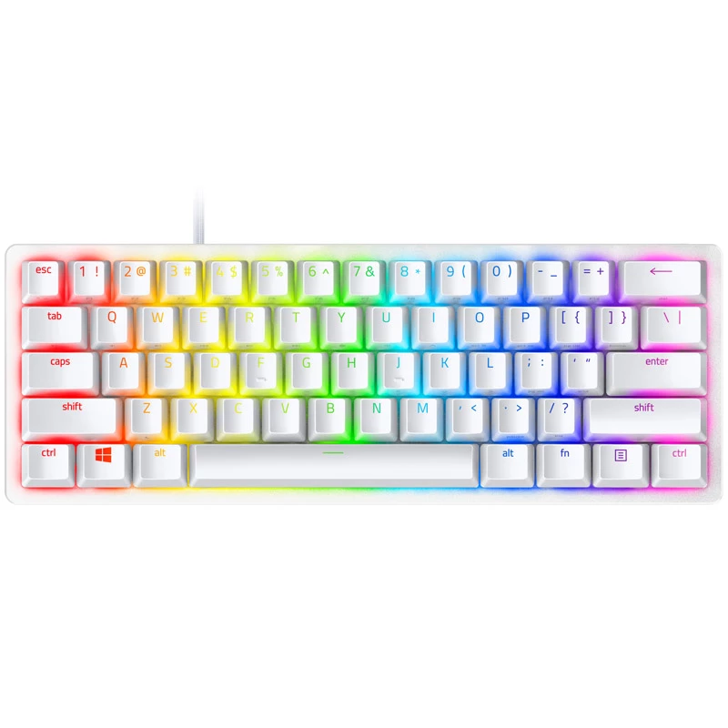 Razer Huntsman Mini klaviatūra, žaidimams, USB, QWERTY, anglų k., balta