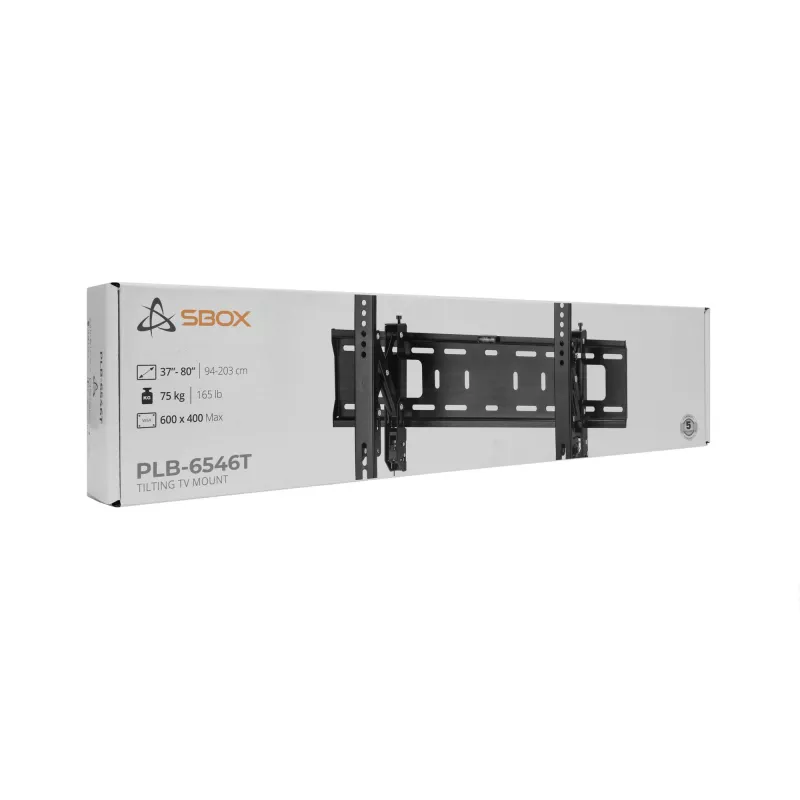 TV laikiklis SBOX PLB-6546T-2 37–80 colių ekranams, iki 75 kg, VESA iki 600x400
