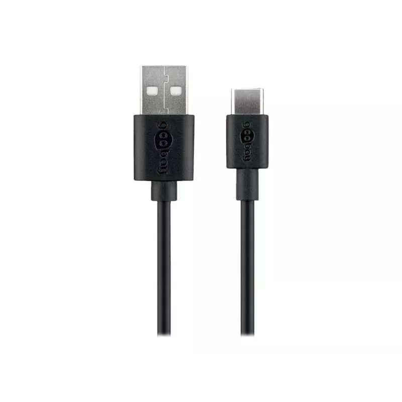 Goobay | USB-C įkrovimo ir sinchronizavimo kabelis (USB-A > USB-C) | 59124 | USB-C vyriškas | USB 2.0 vyriškas (A tipo)