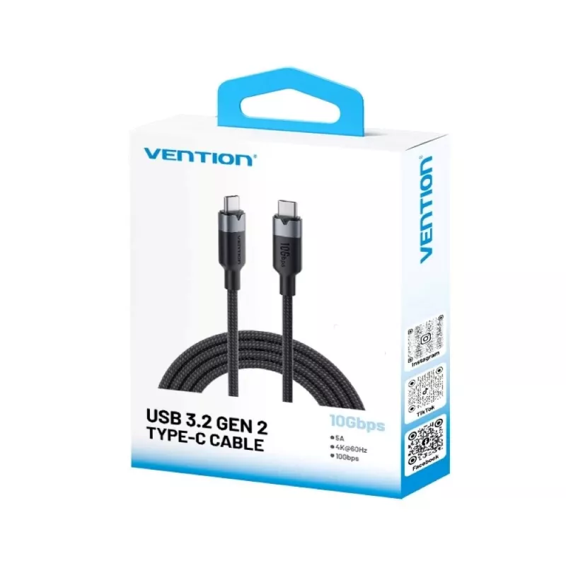 Vention USB 3.2 5A 10Gbps 1m BK USB-C į C laidas