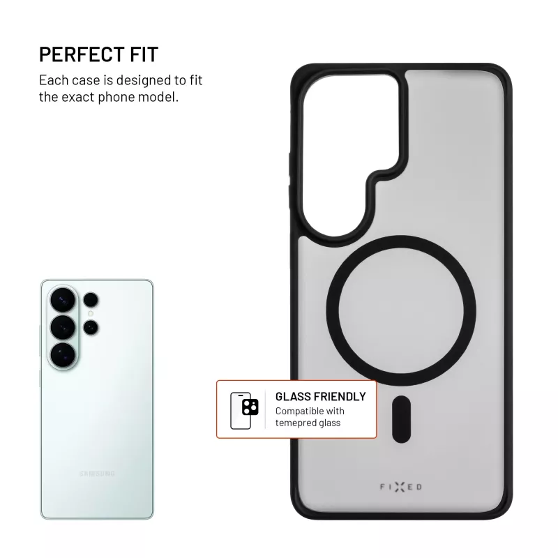 Fixed MagMisty | Galinis dangtelis | Samsung | Galaxy S26 Ultra | Polikarbonatas / TPU | Juoda