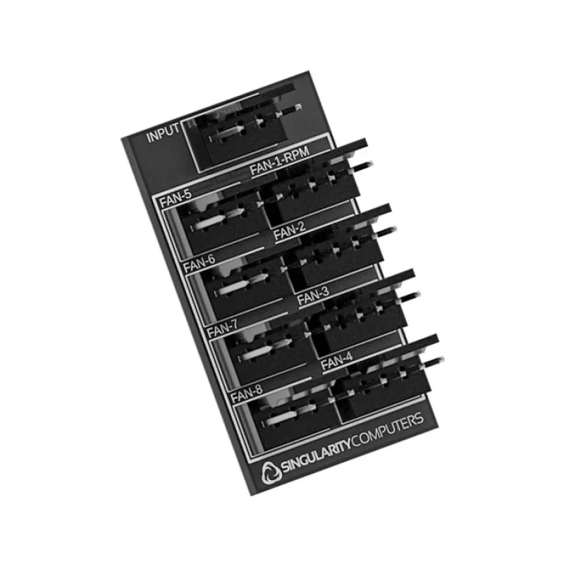 Ventiliatorių šakotuvas Singularity Fan-Node 2x4 SC-PWM-N-2x4 — PWM skirstytuvas 2×4 kontaktų ventiliatoriams