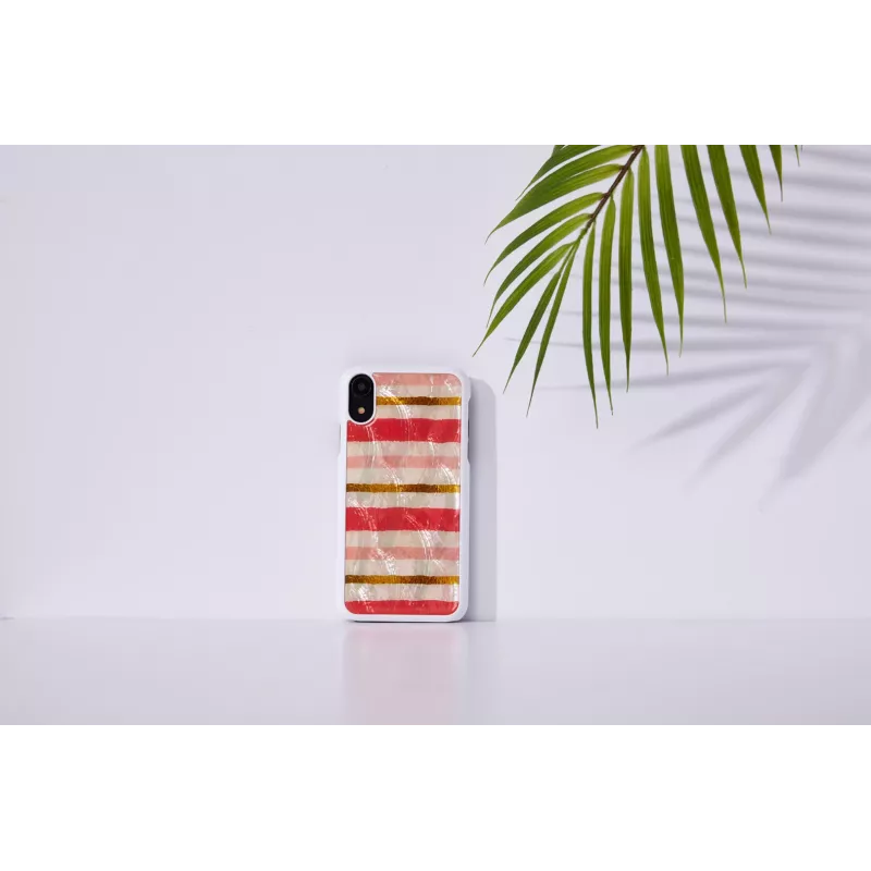 Apsauginis išmaniojo telefono dėklas iKins, skirtas iPhone XR — Short Cake dizainas, baltas