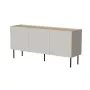 cama meble komoda FELLINI 150x40x70 cm, kašmyro apdaila, alyvuoto ąžuolo viršus
