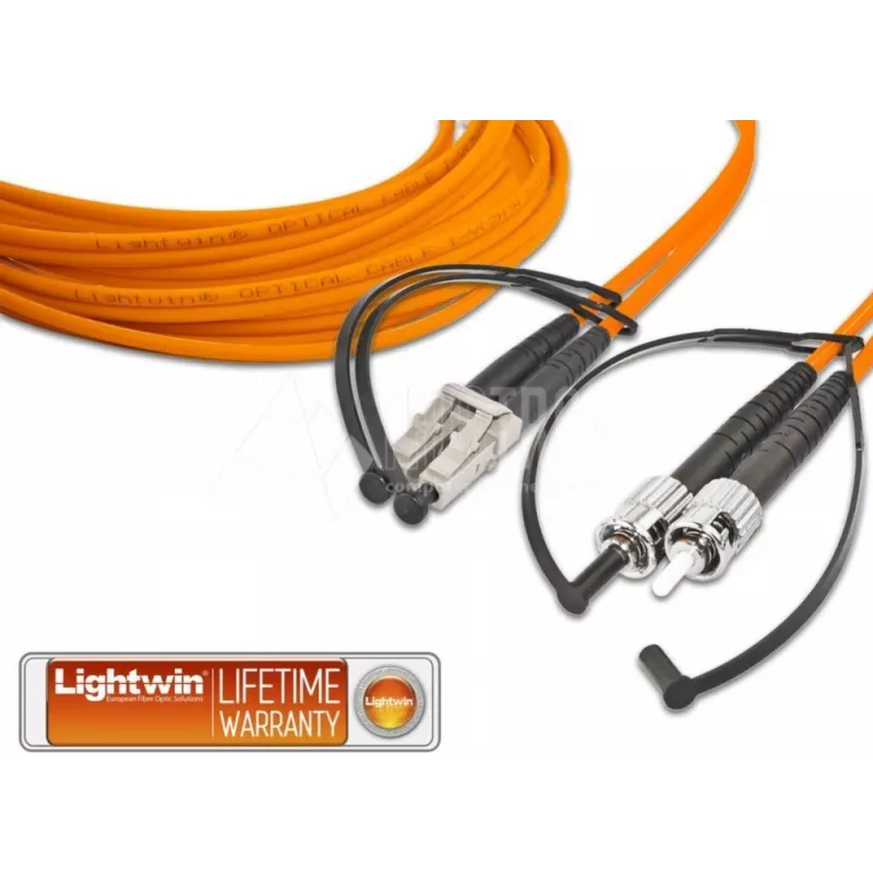 Lightwin High Quality Duplex LWL komutacinis kabelis, MM OM2, LC - ST LWL komutacinis kabelis (LDP-50 LC-ST 15.0 OM2)