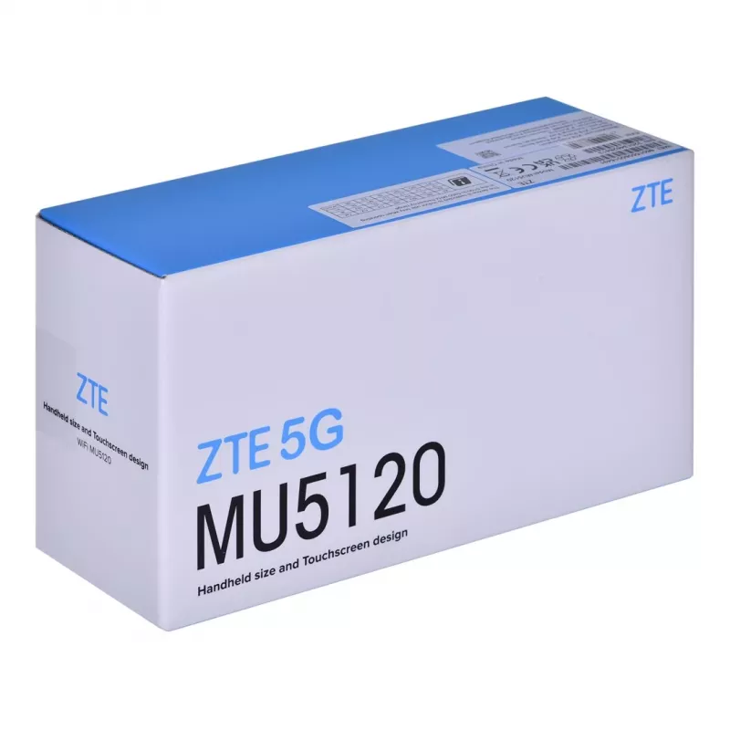 Mobilusis modemas ZTE MU5120 5G — jutiklinis ekranas, 9800 mAh baterija, Qualcomm SDX62, dviejų juostų Wi‑Fi, iki 64 įrenginių