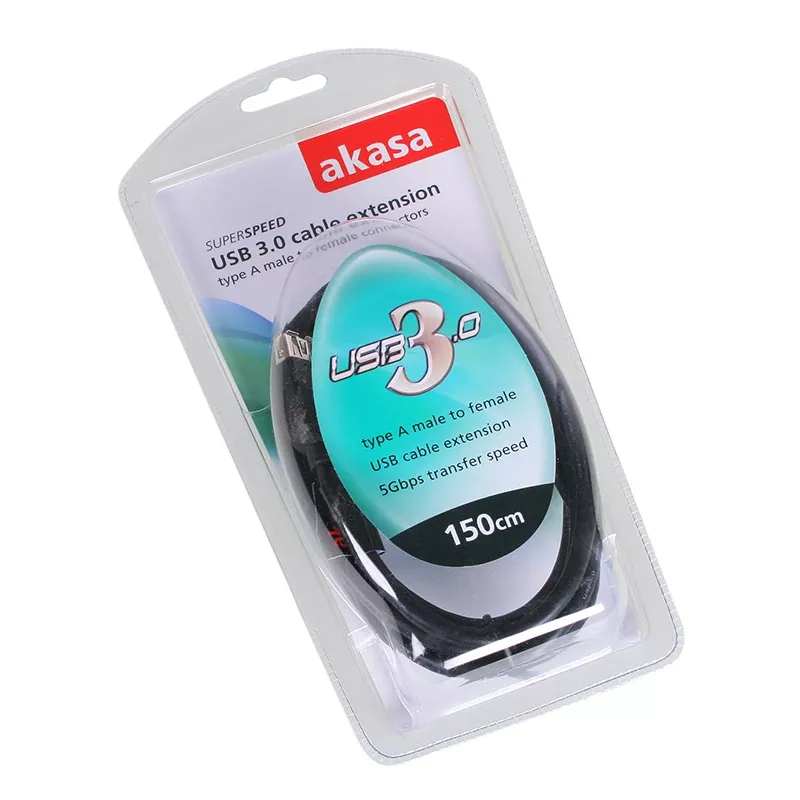 USB 3.0 laidas Akasa AK-CBUB02-15BK 1,5 m juodas