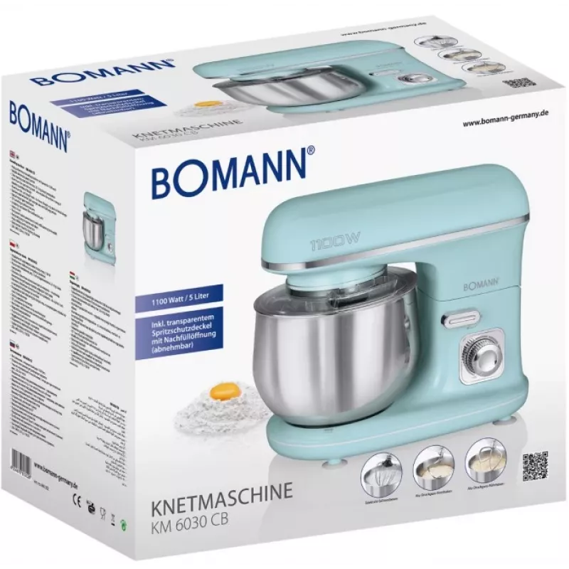 Bomann KM 6030 CB virtuvinis kombainas 1100 W 5 L mėtų spalvos
