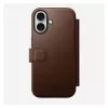 „Folio“ tipo telefono dėklas „Nomad NM014209858“, skirtas „Apple iPhone 17“, 16 cm (6,3 colio), rudas, 4 kortelių kišenės