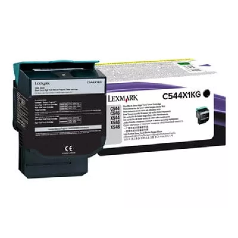 Lexmark C544X1KG - rašalas, juodas - skirtas C544dn, C544dtn, C544dw, C544n, X544dn, X544dn RCS, X544dtn, X544dw, X544n
