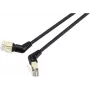 Renkforce RF-6071554 RJ45 tinklo kabelis, komutacinis kabelis CAT 8.2 S/FTP 1,00 m juodas kištuko kontaktai 360° pasukami, kampuotas kabelio išėjimas 1 vnt. (RF-6071554)