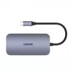 UNITEK D1071A sąsajų šakotuvas USB 3.0 SuperSpeed 5 Gb/s sidabrinis