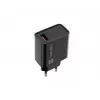 NATEC AC greitas įkrovimas vidinis laidinis įkroviklis Ribera — 18W (5–15V, iki 3A), 1× USB-A, Huawei FCP/SCP, juodas