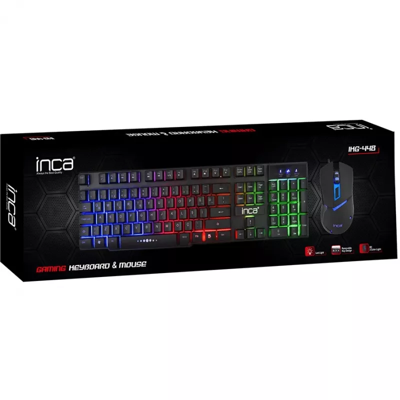 Cian Technology GmbH Cian INCA RAINBOW EFFECT MECHANICAL FEEL GAMING klaviatūra & pelė SET