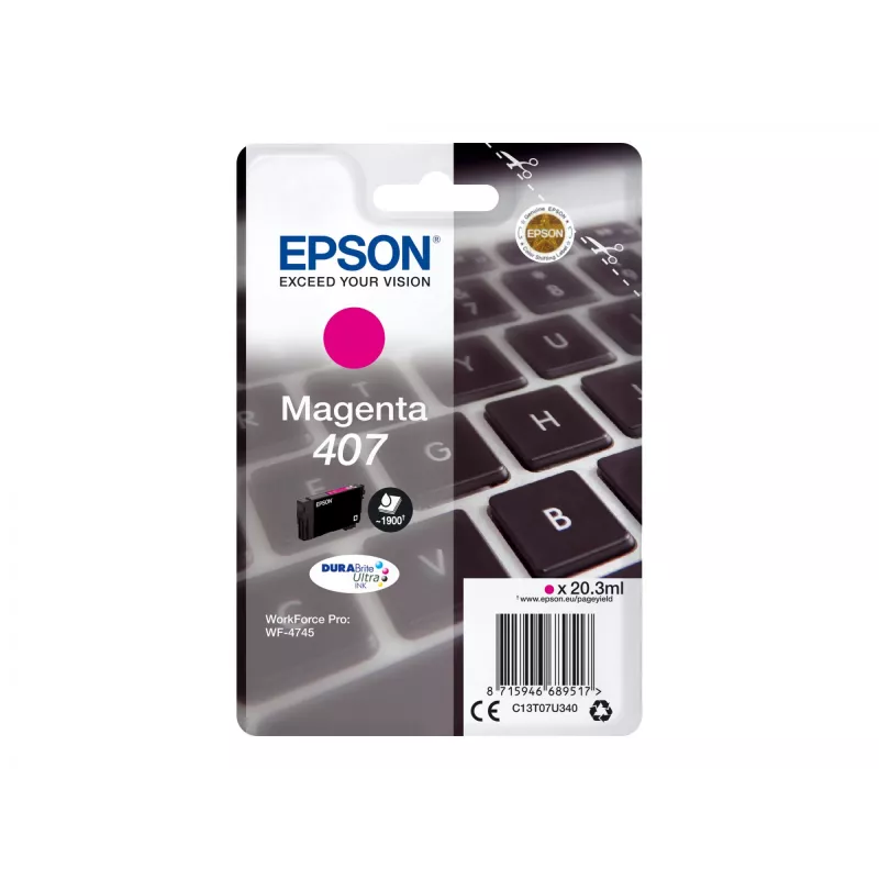 rašalo kasetė Epson C13T07U340 Magenta High (XL) Yield for WF-4745 Series