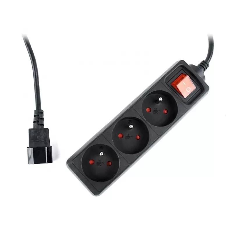 Gembird EG-PSU3F-01 apsauginis filtras nuo viršįtampių, juodas, 3 AC lizdai, 230 V, 0,6 m