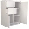Top e shop 2D2S BIEL komoda — 2 stalčiai, balta, 700×400×970 mm, medžio drožlių plokštė