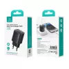 USB ir USB-C 30W GaN greitasis įkroviklis usams CC229 baltas — LED indikatorius, kompaktiškas dizainas