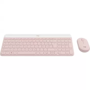 Logitech plonas Wireless Combo MK470 - klaviatūros ir pelės rinkinys - belaidis - 2,4 GHz - QWERTY - rožinė (920-011314)