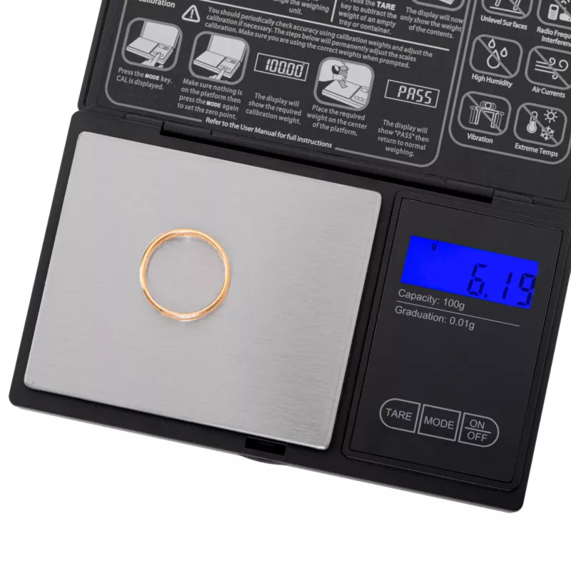 Adler | Tikslios svarstyklės | AD 3176 | Maksimalus svoris (talpa) 0,1 kg | Juoda