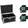LED šviestuvų rinkinys EUROLITE CLS-9 QCL RGB/WW 9x7W — 9 šviestuvai, QCL RGB/WW šviesos diodai, po 7 W