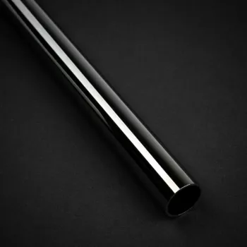 Standus vamzdelis Bitspower None Chamfer žalvaris 14mm AD, 500mm, juodas blizgus