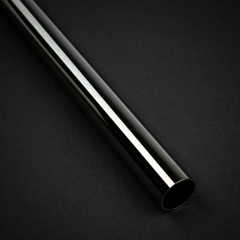 Standus vamzdelis Bitspower None Chamfer žalvaris 14mm AD, 500mm, juodas blizgus