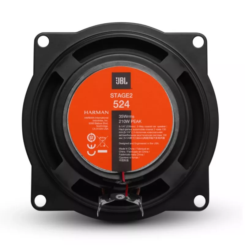 JBL Stage2 524 automobilinis garsiakalbis Stačiakampis 2 krypčių 210 W 2 vnt.