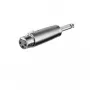 Microconnect XLRFJ laido lyties keitiklis XLR (3 kontaktų) 6,35 mm (2 kontaktų, mono) sidabrinis