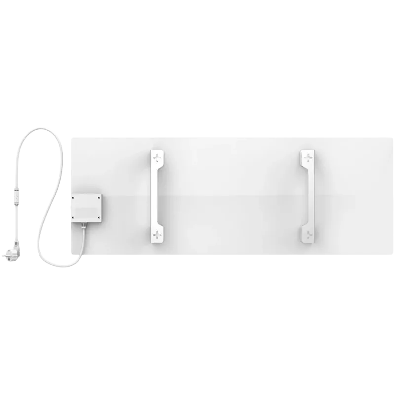 AENO Premium Eco išmanusis šildytuvas, 700 W, grūdintas stiklas, infraraudonųjų spindulių + konvekcinis šildymo tipas, LED ekranas, kištuko tipas: Europa (E/F tipo), BALTA