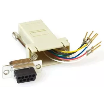 Kabelio lyties keitiklis MicroConnect SAD008 — RJ45 F į DB9 F, smėlio spalvos