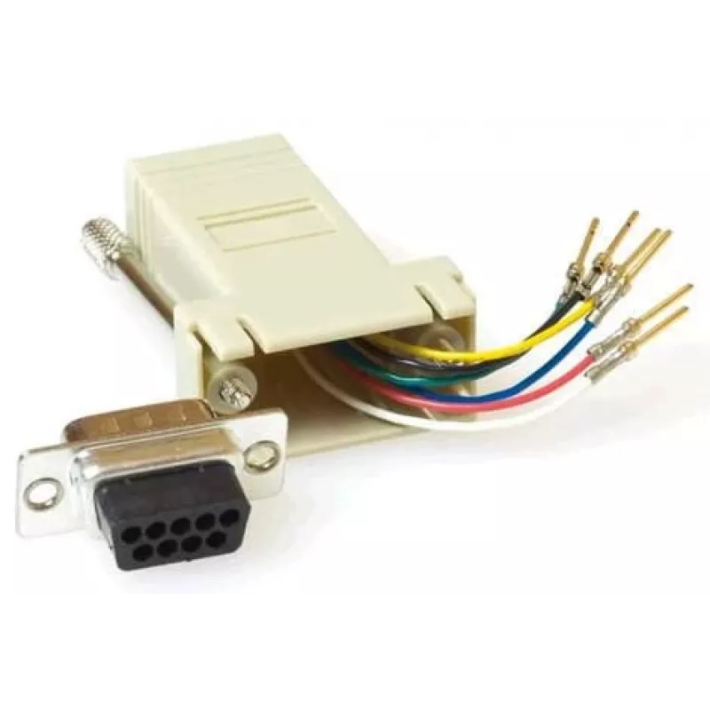 Kabelio lyties keitiklis MicroConnect SAD008 — RJ45 F į DB9 F, smėlio spalvos