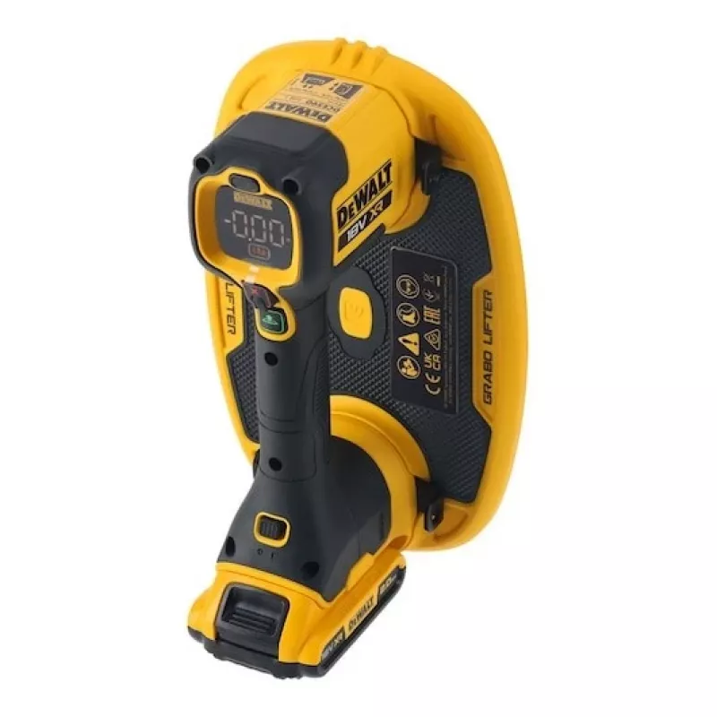 Vakuuminis keltuvas DeWalt GRABO DCE590N 18V belaidis nešiojamasis siurbimo įrankis, 1 siurbimo gaubtas, maks. apkrova 120 kg