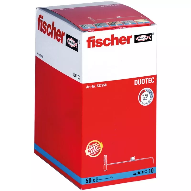Fischer 537258 sraigtinis inkaras / sieninis kaištis 50 vnt. Varžtų ir kaiščių rinkinys 50 mm