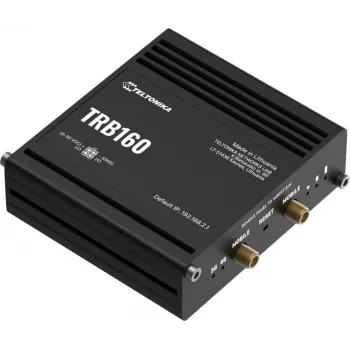 Teltonika Industrie 4G LTE CAT6 IoT tinklų sietuvas, skaitmeniniai įėjimai/išėjimai, USB, RMS palaikymas LTE tinklų sietuvai (TRB160)