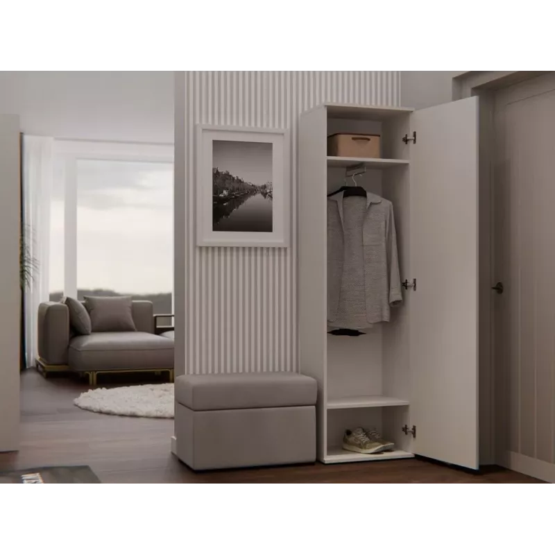 Drabužių spinta top e shop DUO KASZMIR BEIGE modelis M-MP-SZ-DUO-DUO-KASZ (spintos korpusas)