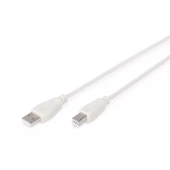 Assmann USB jungiamasis kabelis. tipas A - B M/M. 1,8 m. tinkamas USB 2.0. UL. smėlio spalvos (AK-300102-018-E)